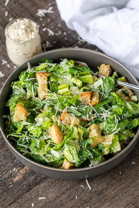 Caesar Salad Recipe Homemade Dressing Momsdish
