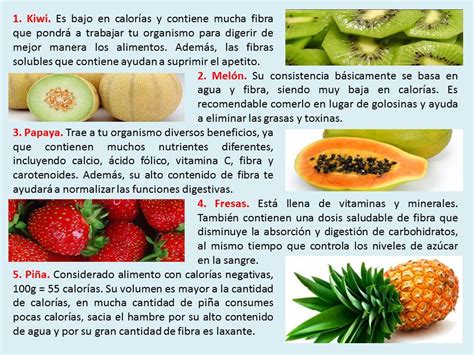 Biología Didáctica Frutas Que Ayudan A Bajar De Peso