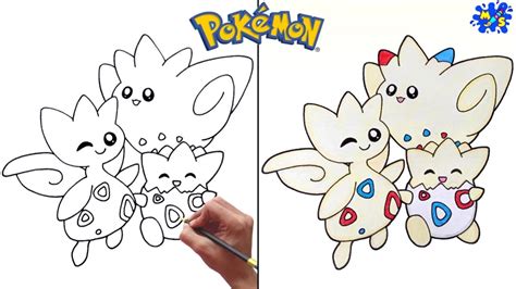 How To Draw Pokemon Evolution Togepi Togetic And Togekiss Simple Step By Step Youtube