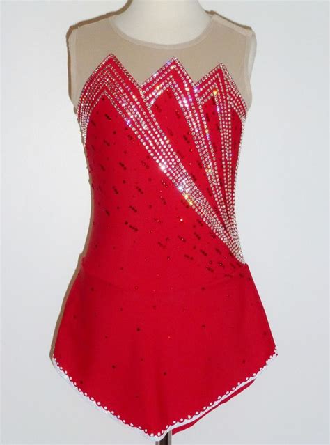 Custom Made To Fit Stunning Figure Skating Dress With Swarovski