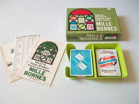 Mille Bornes Game Vintage Parker Brothers French Card Game With Sealed