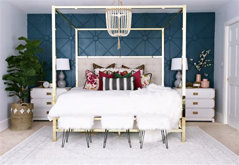 Maybe you would like to learn more about one of these? Master Bedroom Makeover with Awesome Accent Wall - Classy ...
