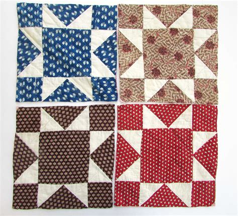4 Antique Quilt Squares Quilt Blocks 1890s Vintage 8 Etsy Quilts