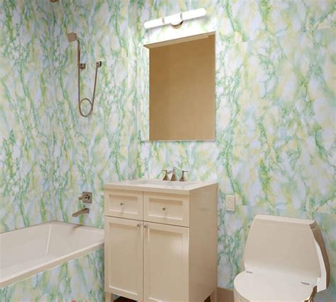 Marble Effect Bathroom Stone Wallpaper Pvc Wallpaper