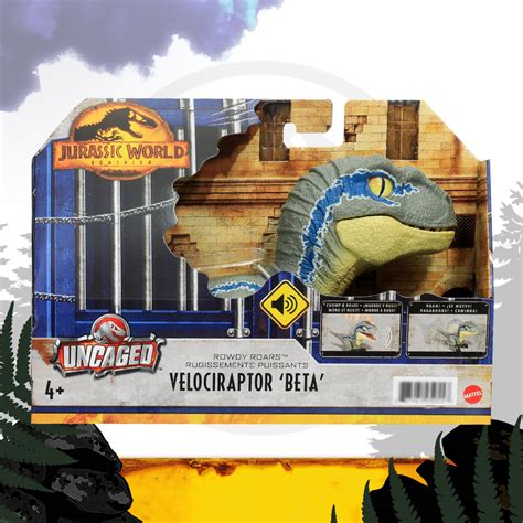 Jurassic World 3 Uncaged Rowdy Roars Velociraptor Beta Mattel Mattel Cracken Shop