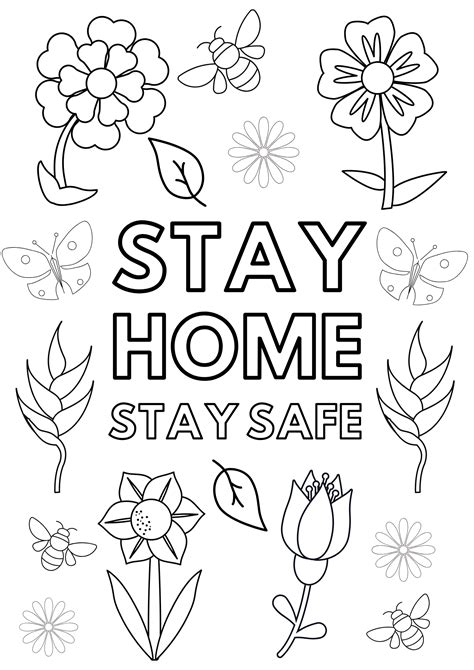 This way, by printing or downloading the stay home stay safe printable coloring page, your child can begin to color it. stay home activities for kids in 2020 | Kids printable ...