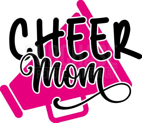 Cheer Mom Svg • Cheerleader Megaphone T Shirt Design Svg Cut Files