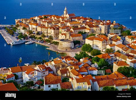 Croatia Dalmatia Korcula Island Korcula City Stock Photo Alamy