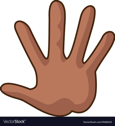 Cartoon Hand Showing Five Fingers Royalty Free Vector Image