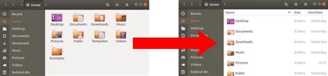 Ubuntu 1804 Desktop How To Set ‘view Items As A List As Default