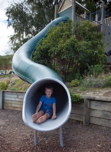 A Magnificent Long Fibreglass Tunnel Slide Custom Made Specifically