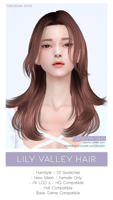 Lily Valley Hair Sims Hair Sims 4 Sims 4 Characters