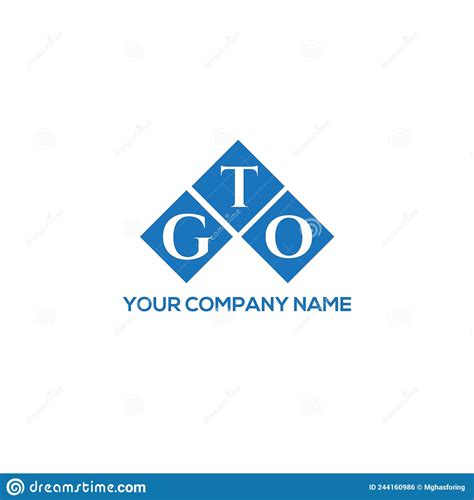 Design Do Logotipo Da Letra Gto Em Fundo Branco Conceito De Logotipo