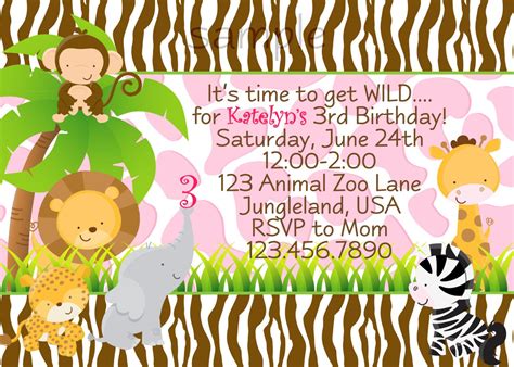 They always come round so quickly. zoo jungle animals birthday party invitation Printable ...