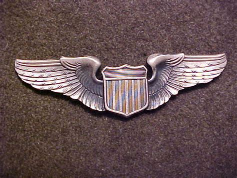 Vintage Silver 2 Inch Us Air Force Pilot Wings Badge Ebay