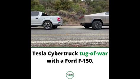 Tesla Cybertruck Tug Of War With Ford F 150 Youtube