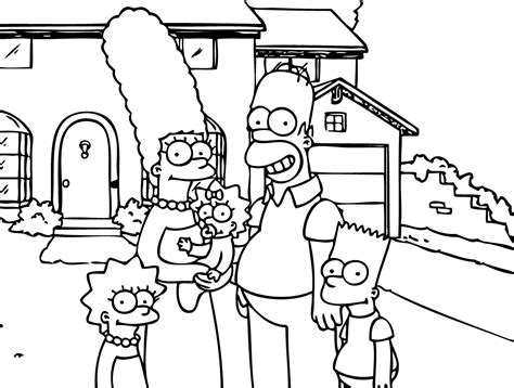 Free Simpsons Drawing To Download And Color The Simpsons Kids