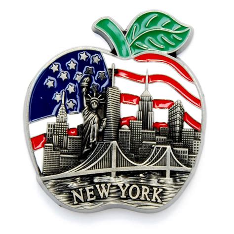 Buy Big Apple New York Souvenir Metal Fridge Ny Magnet Brooklyn