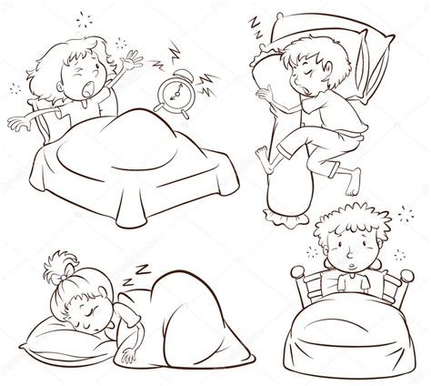 Waking Up Clipart Black And White