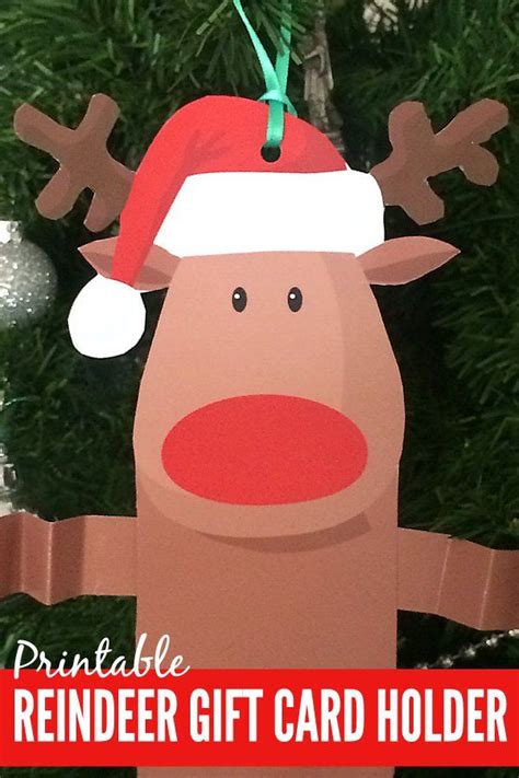 Free Printable Reindeer Gift Card Holder Christmas Gift Card Holders