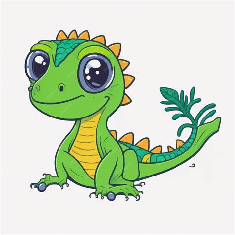 Premium Vector Cute Lizard Cartoon Vector Design