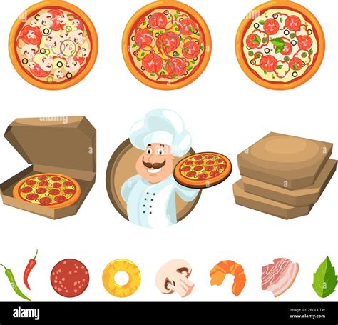 Fast Food For Party Or Italian Lunch Pizza With Cheese And Vegetables