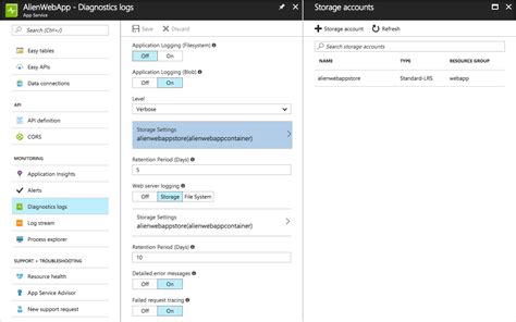 Every azure web app includes a hidden or background service site called kudu. Enabling Diagnostics for Azure Web Apps