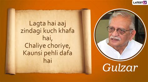 Gulzars 86th Birthday Beautiful Lines And Shayari By Indian Lyricist