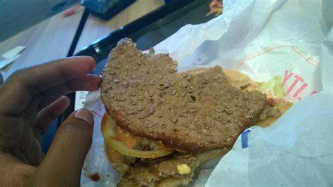 Opened Up My Burger From Burger King And Noticed The Patty Had This