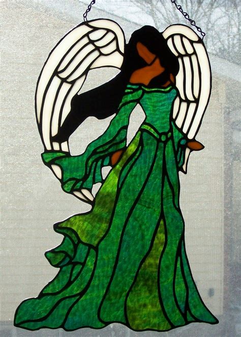 Stained Glass Panel Angel 17 X 11 Stained Glass Angel Stained Glass