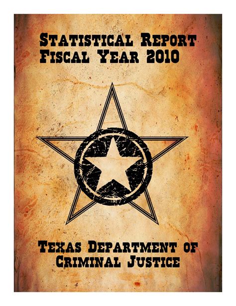 Texas Department Of Criminal Justice Statistical Report 2010 Page Front Cover The Portal To