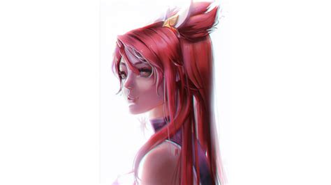 Online Crop Illustration Of Female Character With Pink Hair League