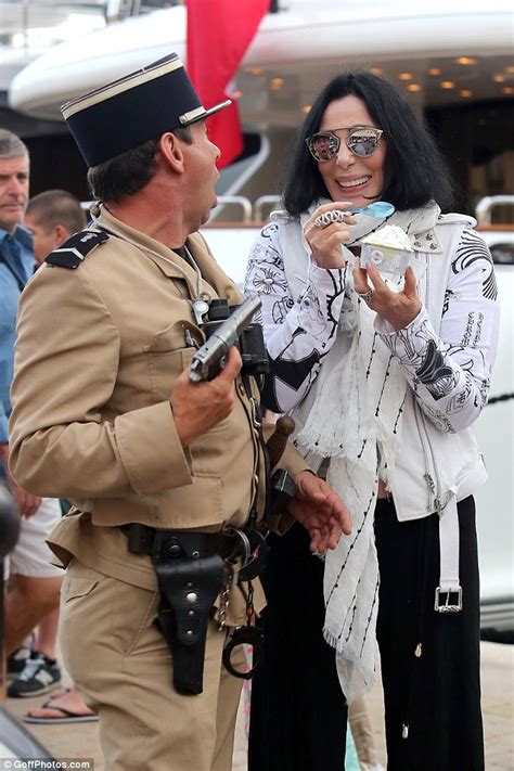 Cher Cuts A Laid Back Figure As She Eats Ice Cream In Saint Tropez Daily Mail Online