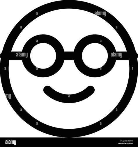 Nerd Emoji With Sunglasses Stock Vector Image And Art Alamy