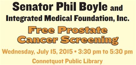 Free Prostate Cancer Screening Event NYSenate Gov