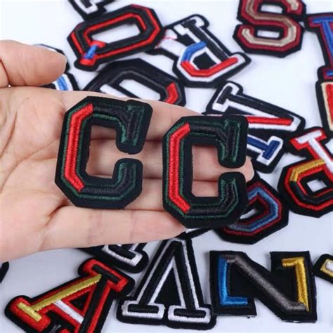 Lettres Patch Alphabet Embroidered Applique Colorful Letters Etsy