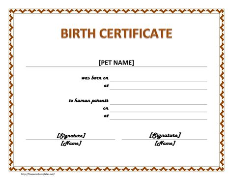 Blank Birth Certificate Template For Elements Novelty Images Within Novelty Birth Certificate