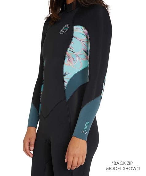 Buy Womens Bahia 32mm Steamer Chest Zip Wetsuit Aloha By Oneill