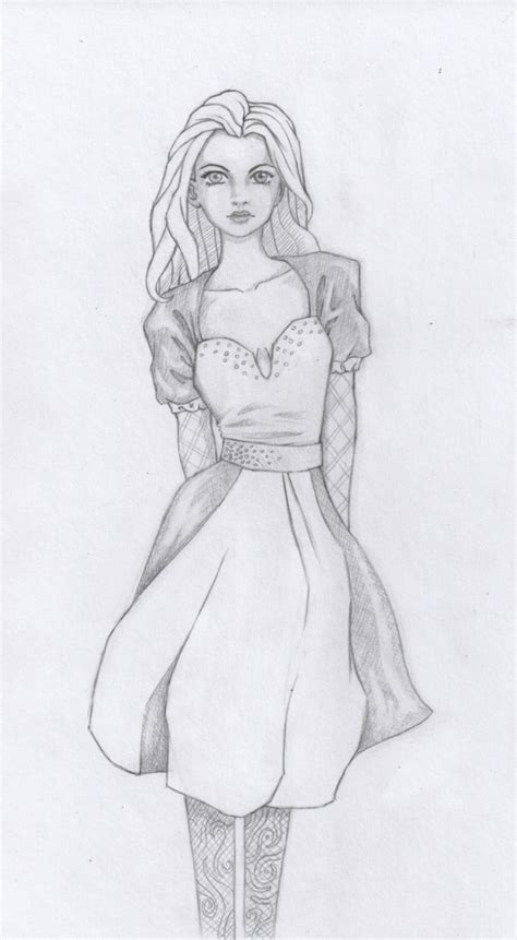 Girl In Dresspencil Drawing By Annemator 08 On Deviantart