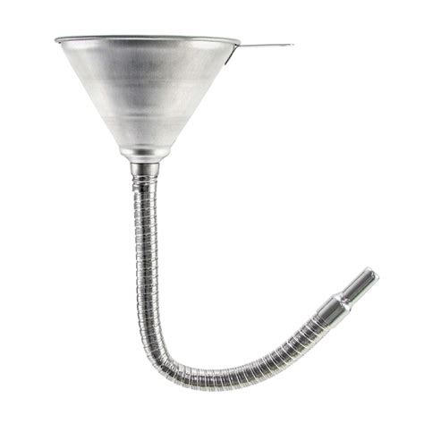 Qwork Spout Funnel With 14 916 Long Flexible Hose And Strainer Steel