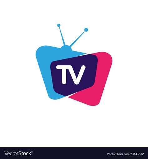 Tv Icon Logo Design Royalty Free Vector Image Vectorstock