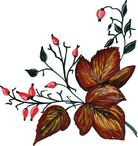 8 Paint Flower Ornament Png Transparent Vol 3