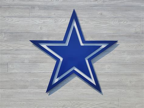 Dallas Cowboys 3d Metal Sign Layered Powder Coated Etsy