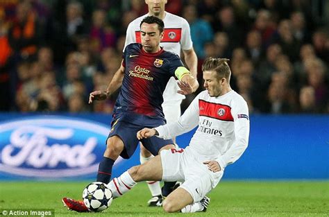 Barcelona Midfielder Xavi Completes 96 Passes Out Of 96 100 Record Against Psg Daily Mail Online