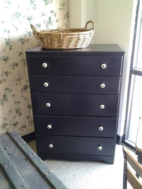 In white, grey taupe, cream & black with led lights. Black Dresser w White Button Hardware, purchased and ...