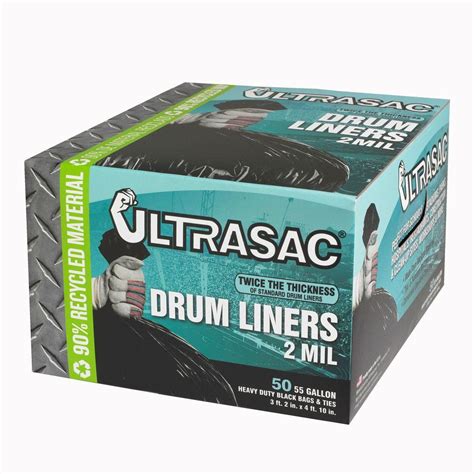 Ultrasac 55 Gal Drum Liner Trash Bags 50 Count Hmd 792695 The Home