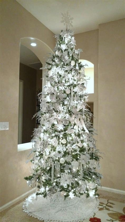 Christmas Tree All White Crystal Clear Ornaments