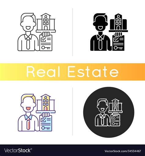 Realtor Icon Royalty Free Vector Image Vectorstock