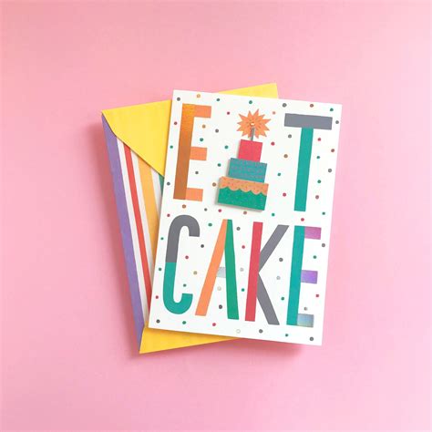 Eat Cake Birthday Card Design — Lisa Koesterke Freelance Illustrator