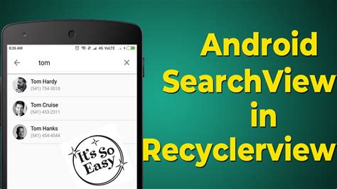 Filter Recyclerview Using Search View Search In Recyclerview Android